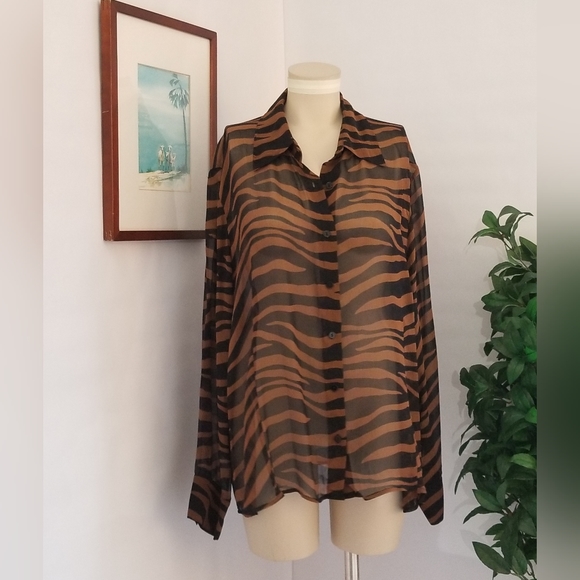 Linea by Louis Dell'Olio Tops - LINEA by Louis Dell 'Olio / Women's Sheer Blouse